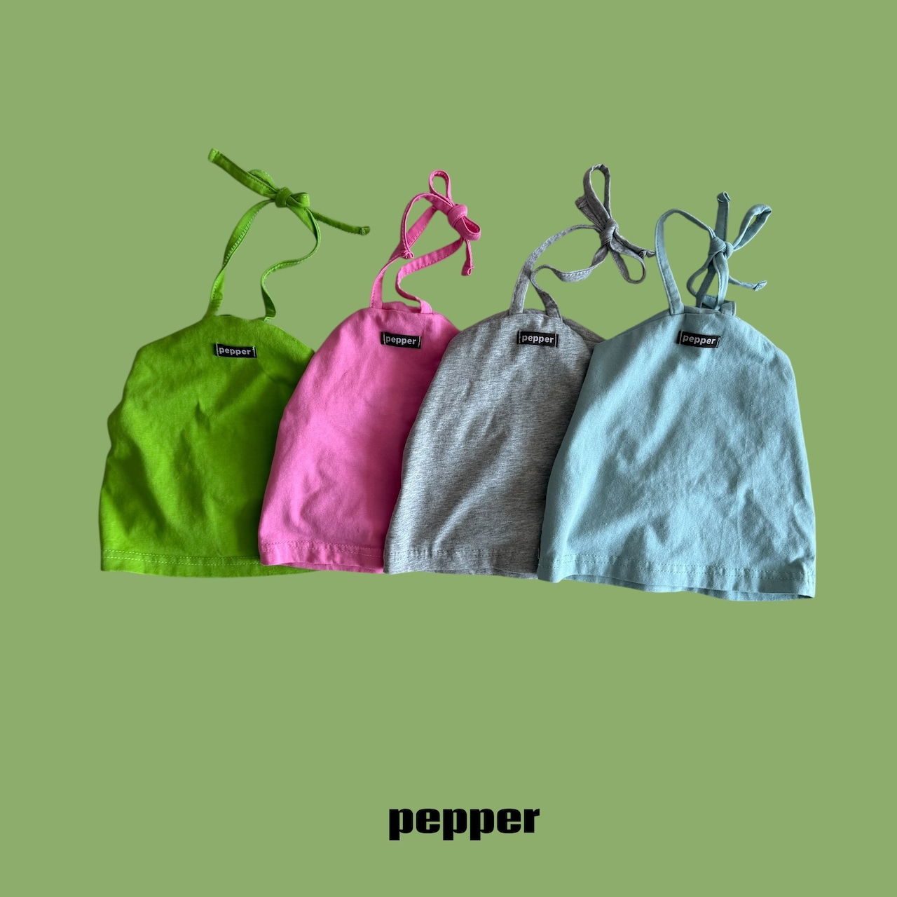 【取寄/韓国直送】PEPPER 26/SM ビビッドホルターキャミソール|夏服|韓国子供服