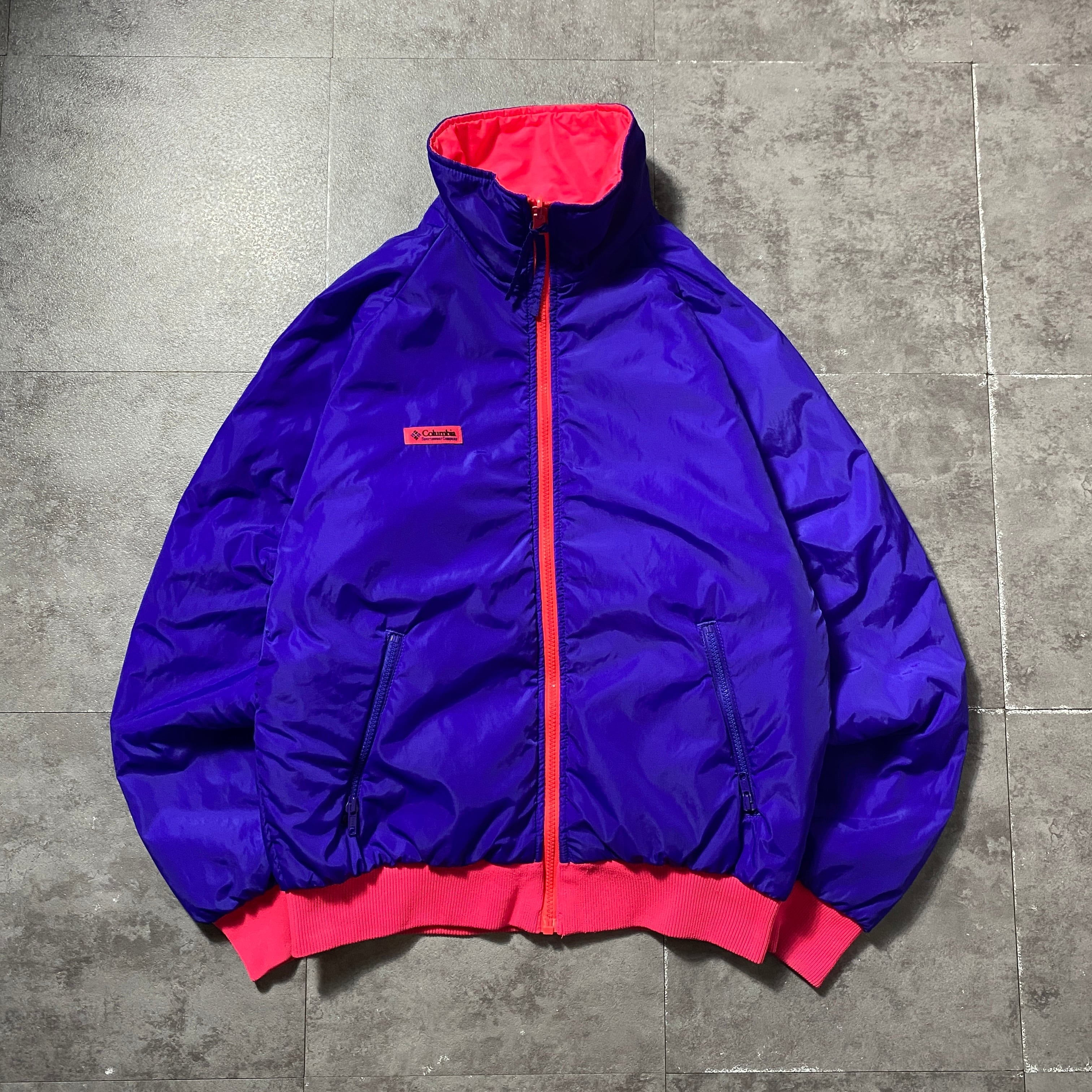 00's Columbia コロンビア リバーシブル ワンポイント 中綿 ナイロン