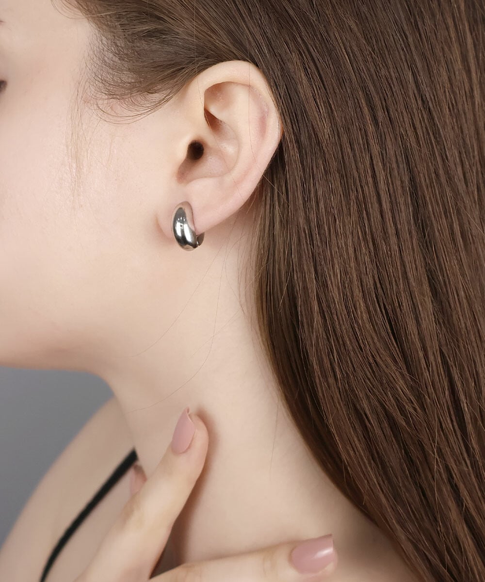 【SELECT】メタルぷっくりクリップイヤリング