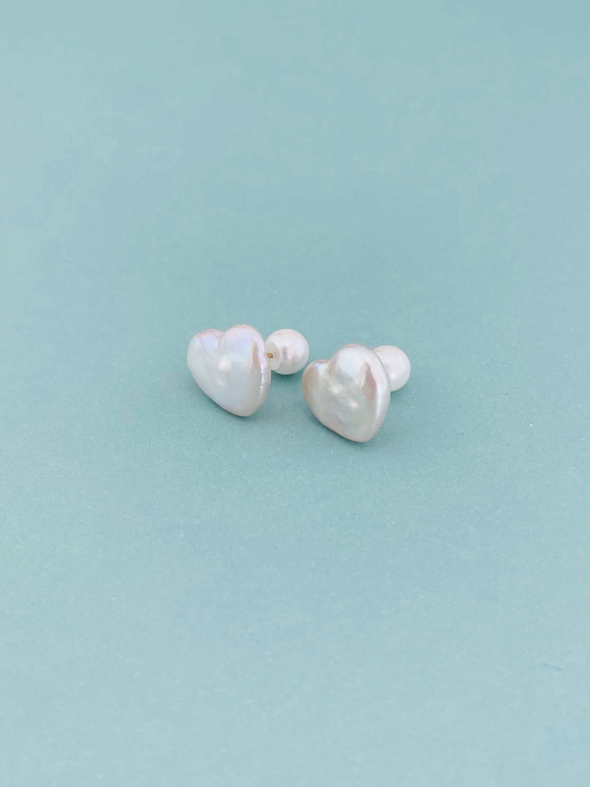 heart pearl earrings