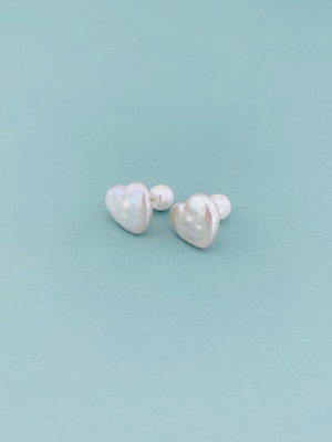 heart pearl earrings