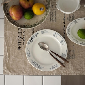petit dejeuner plate 2colors 3type / プティ デジュネ プレート オーバル パスタ ブランチ 皿 韓国 インテリア 雑貨
