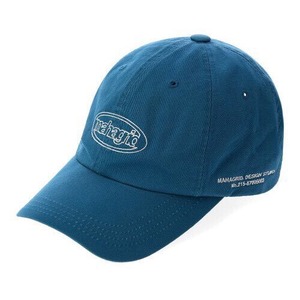 [MAHAGRID] OVAL LOGO WASHED B.B CAP BLUE 正規品 韓国ブランド 韓国ファッション 韓国代行 韓国通販 キャップ 帽子