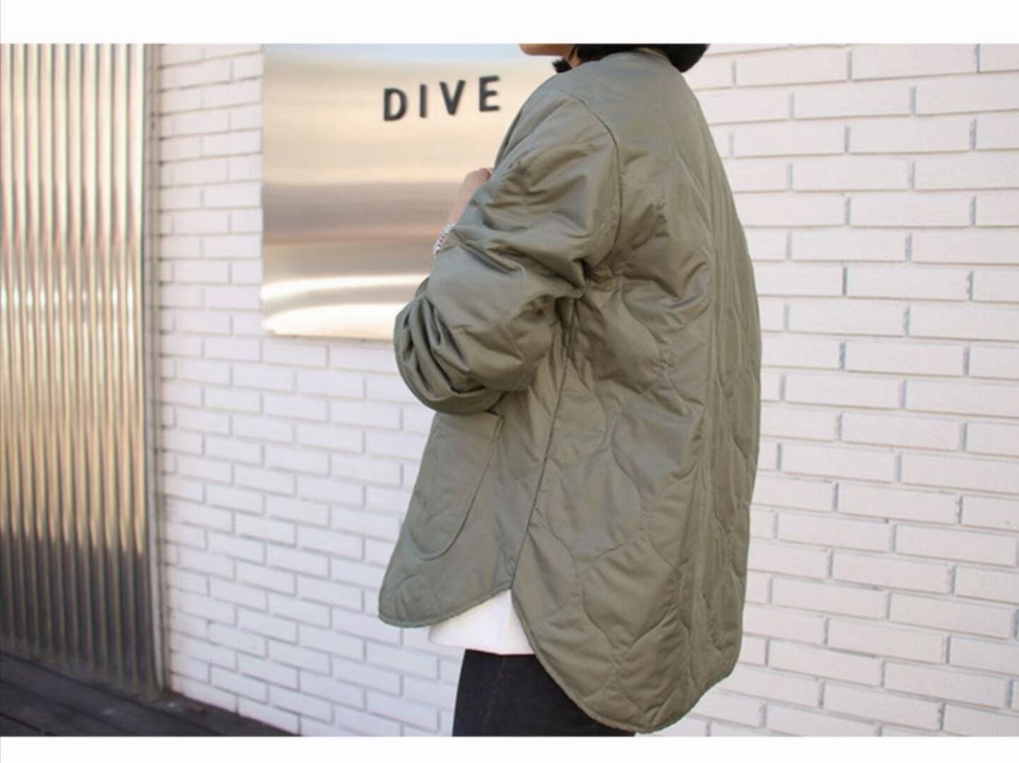 ラウンドヘム　キルティングブルゾン  ASF212010-12