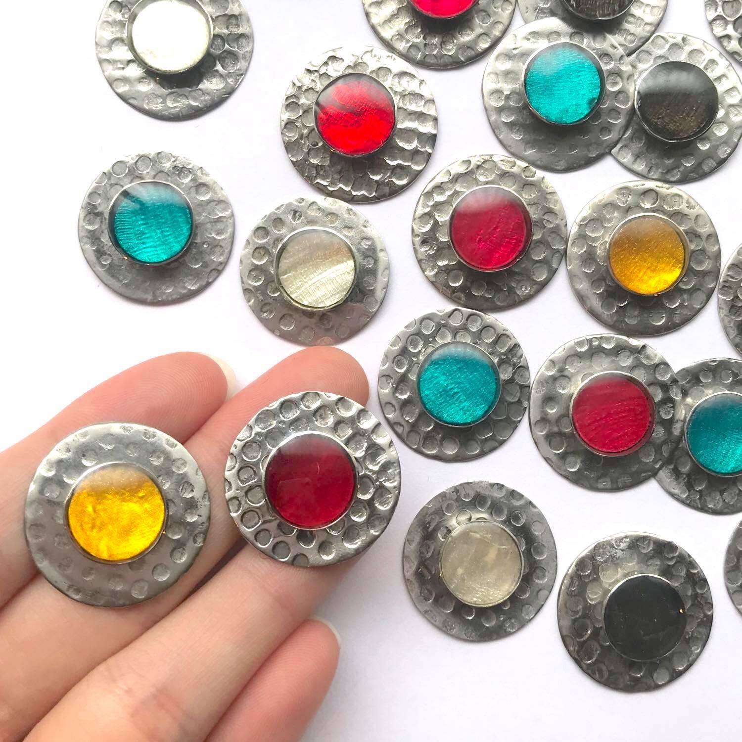 プレート付きシェル入りラウンドカボションS（25mm） | Dua