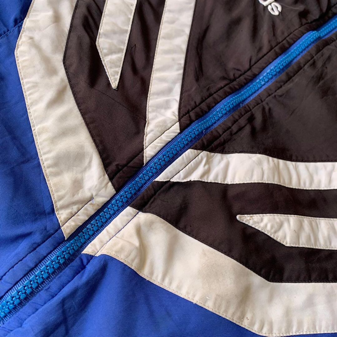 アディダス adidas ナイロンジャケット 90s 00s ビンテージ 青 アディダス adidas ナイロンジャケット 90s 00s ビンテージ 青