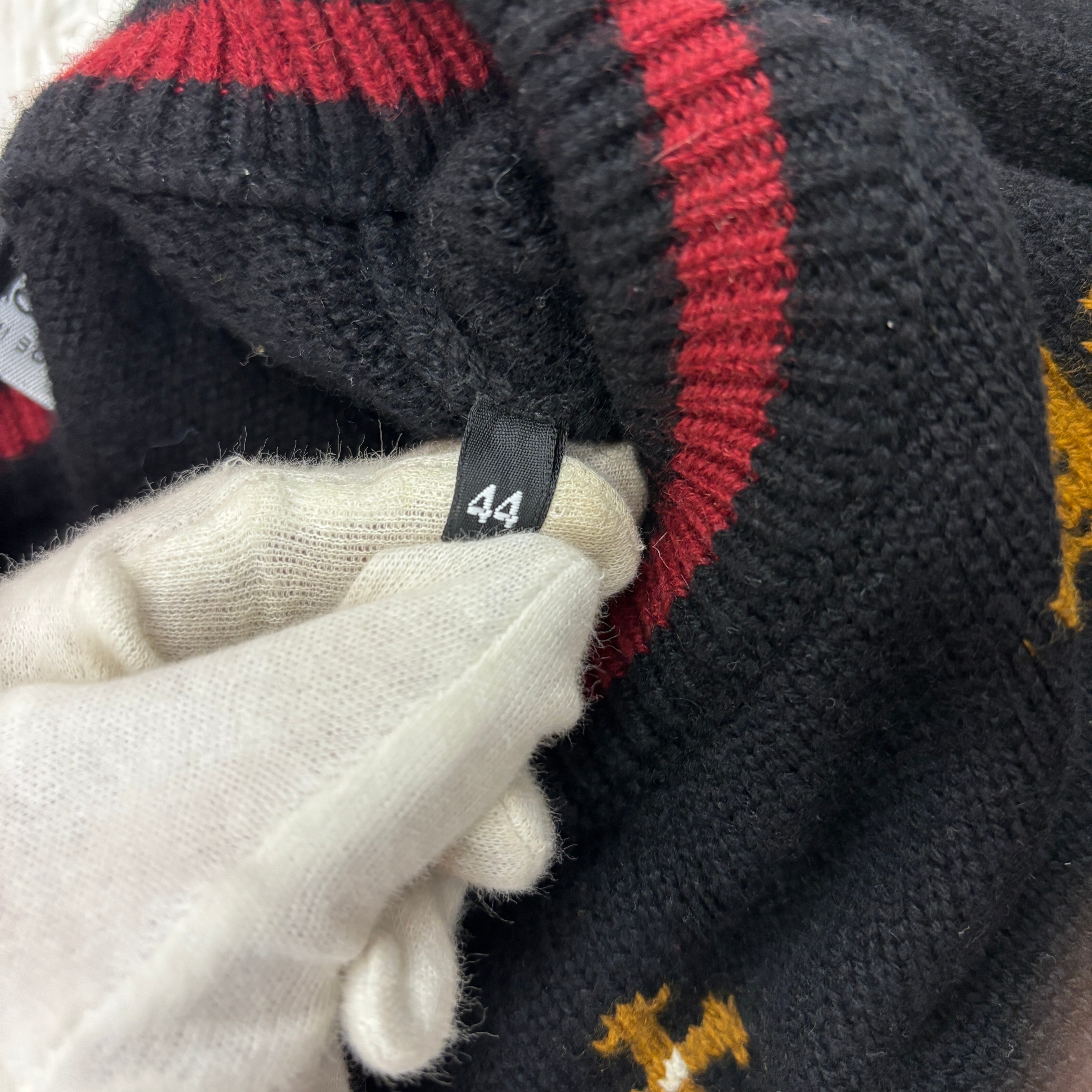超希少 ドルチェ＆ガッバーナ クラウン刺繍厚手ニット 44 カシミア87