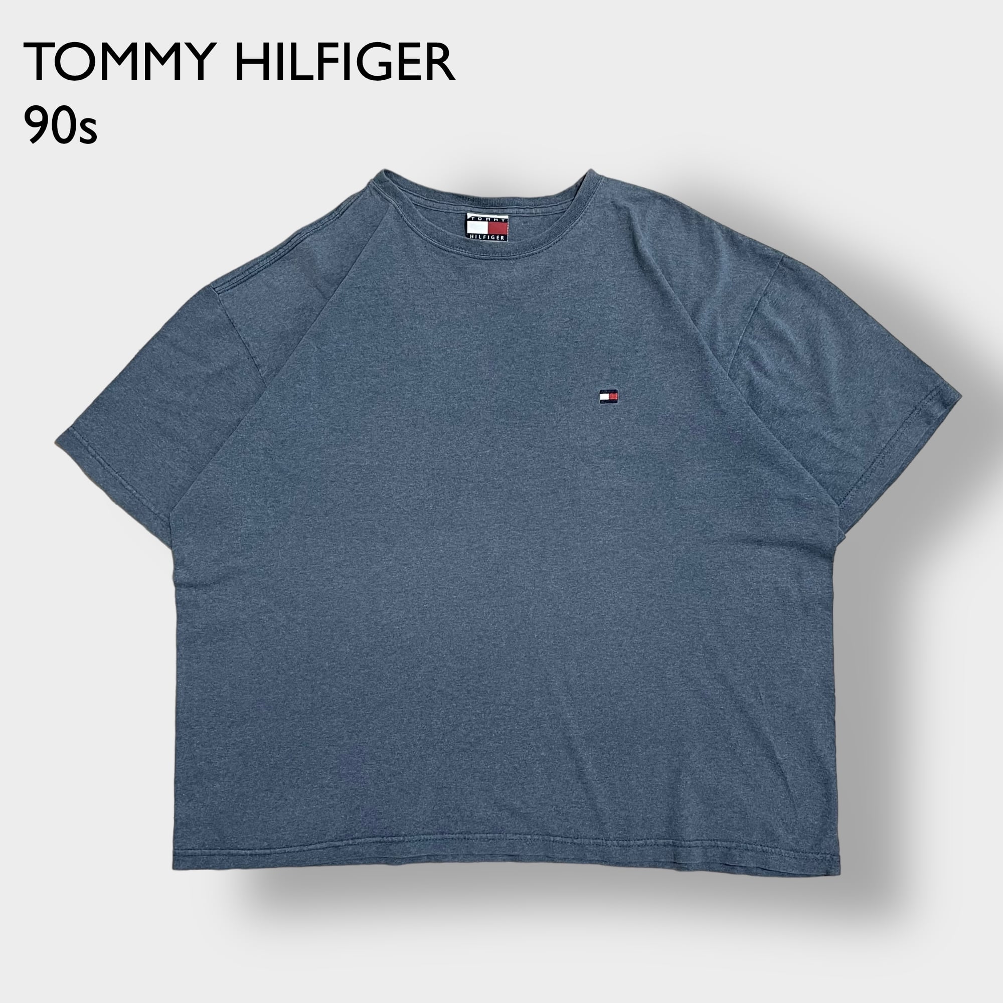 Tommy Hilfiger】90s USA素材 旧タグ フラッグタグ ワンポイント 刺繍 ...