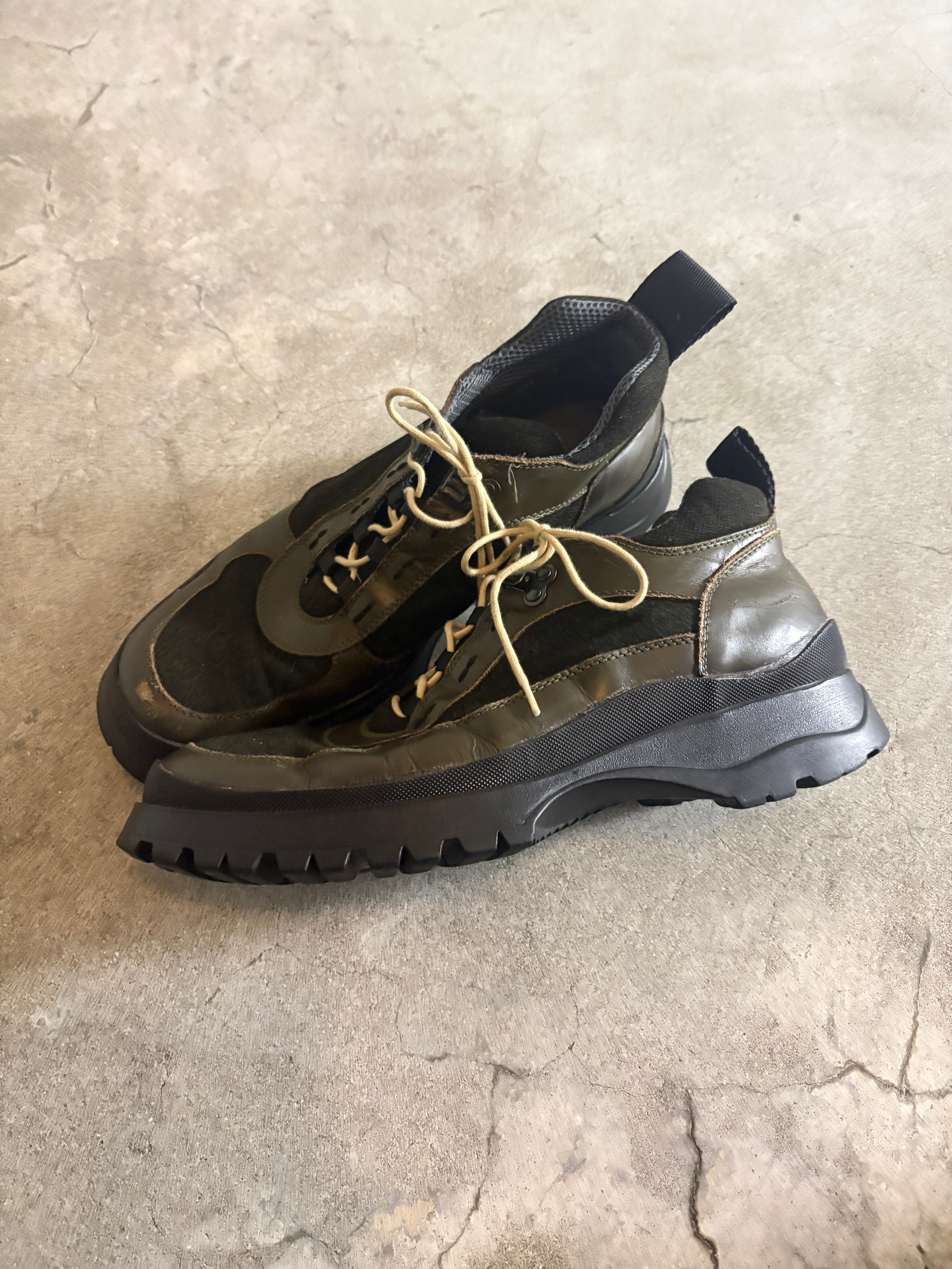 PRADA SPORT velcro leather shoes black | epicyard