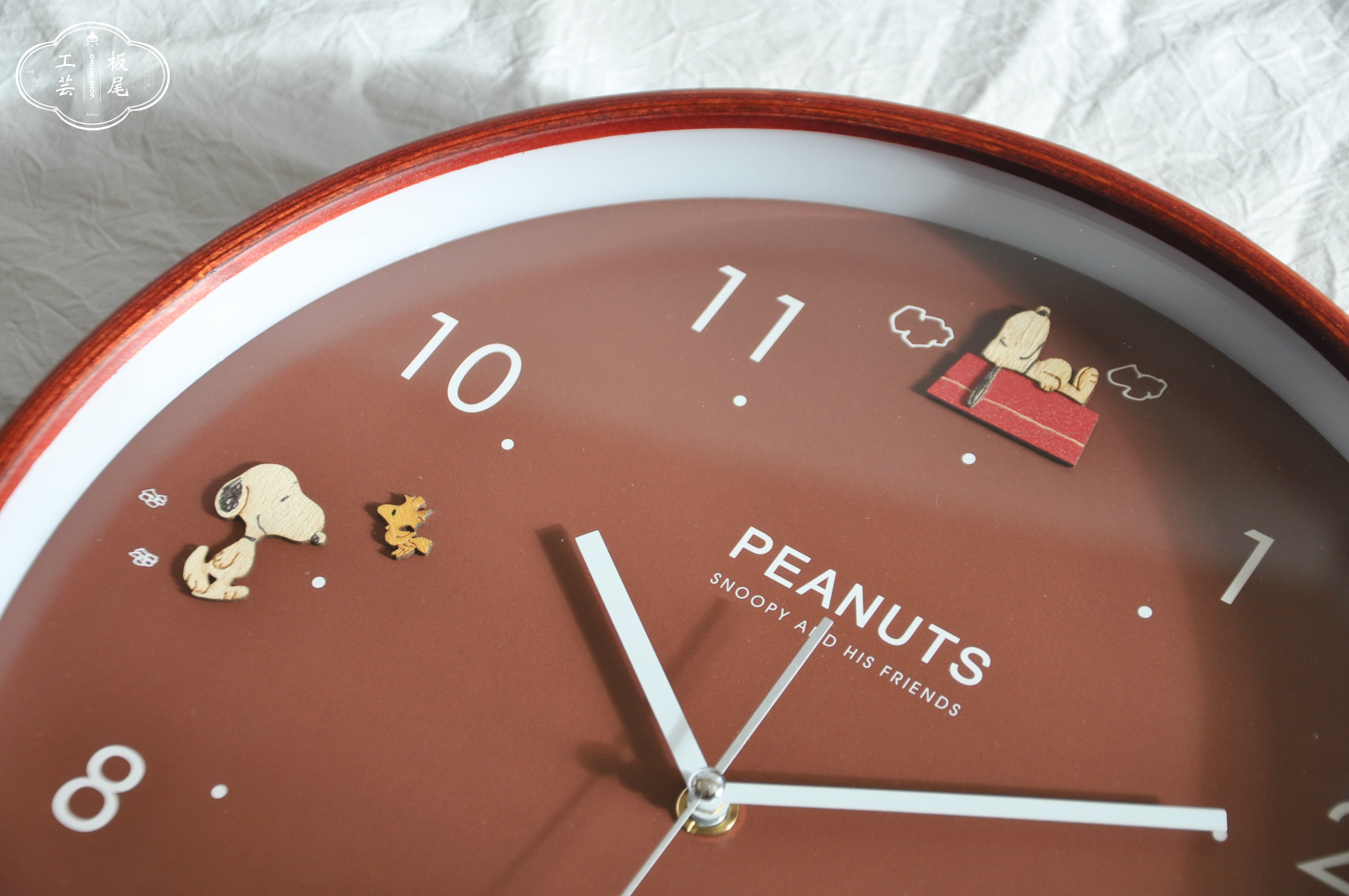 PEANUTS wood parts clock . スヌーピー 掛け時計 12時までのご注文