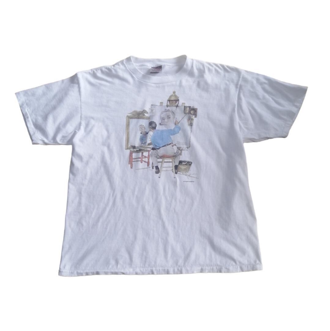 norman rockwell Tシャツ 肖像画 アート 90s アメリカ画家 | neverlandweb