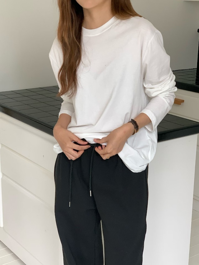 (予約) verveine / Soft string brushed sweat pants 4color