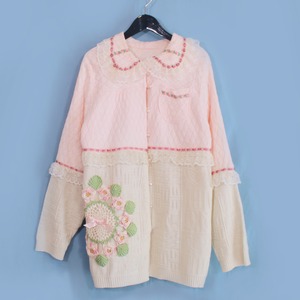 【forget-her-not × marienkafer】-vintage quilt remake light coat