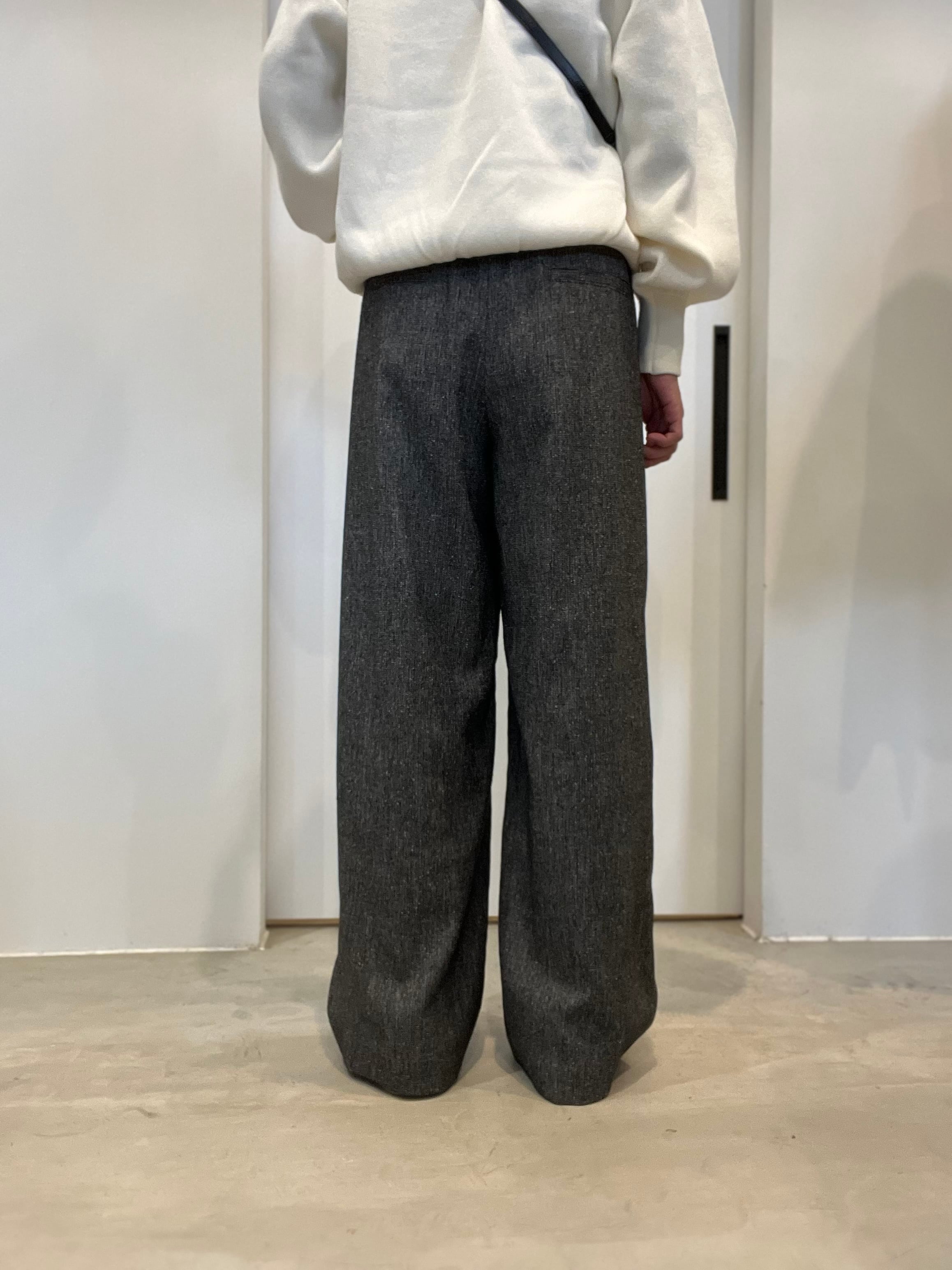 【PASSIONE】セットアップ可　杢ツイード調ツイルタックパンツ　536640