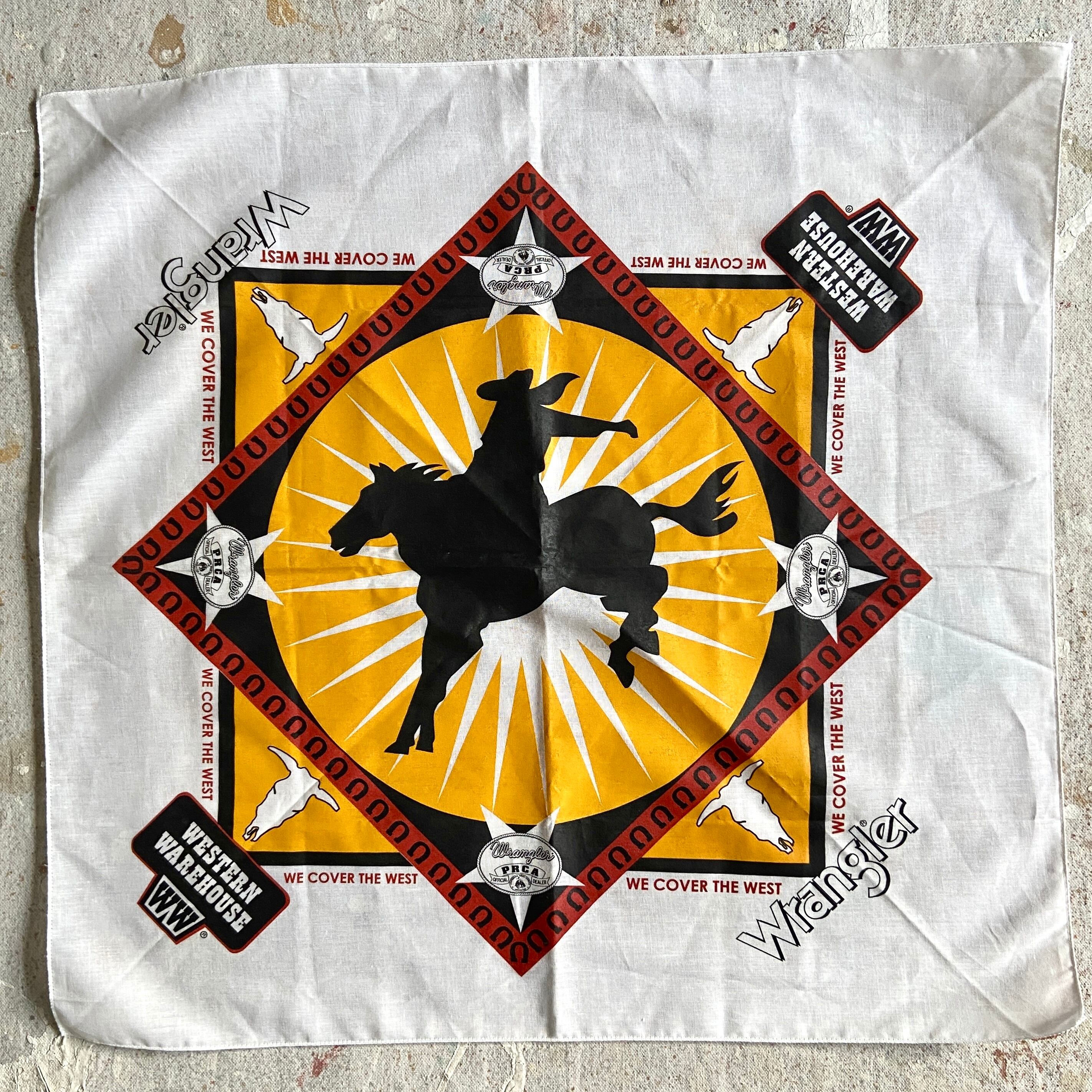 1990s Dead Stock 50TH ANNIVERSARY SMOKEY the Bear X Wrangler Bandana Made in USA F800