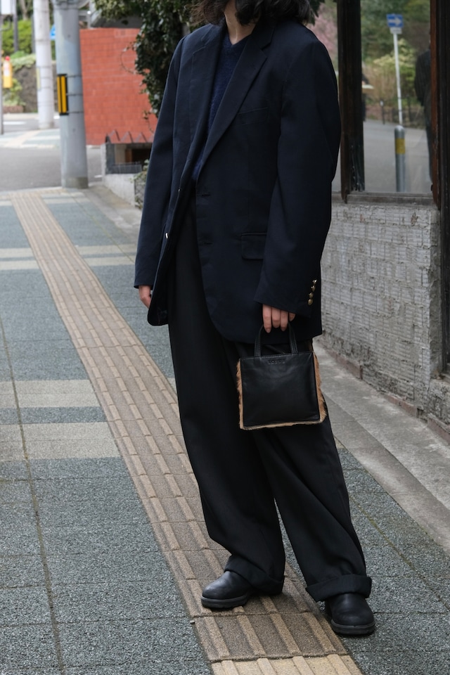 IORI/"LOEWE" 2face mini hand bag/leather × haircalf