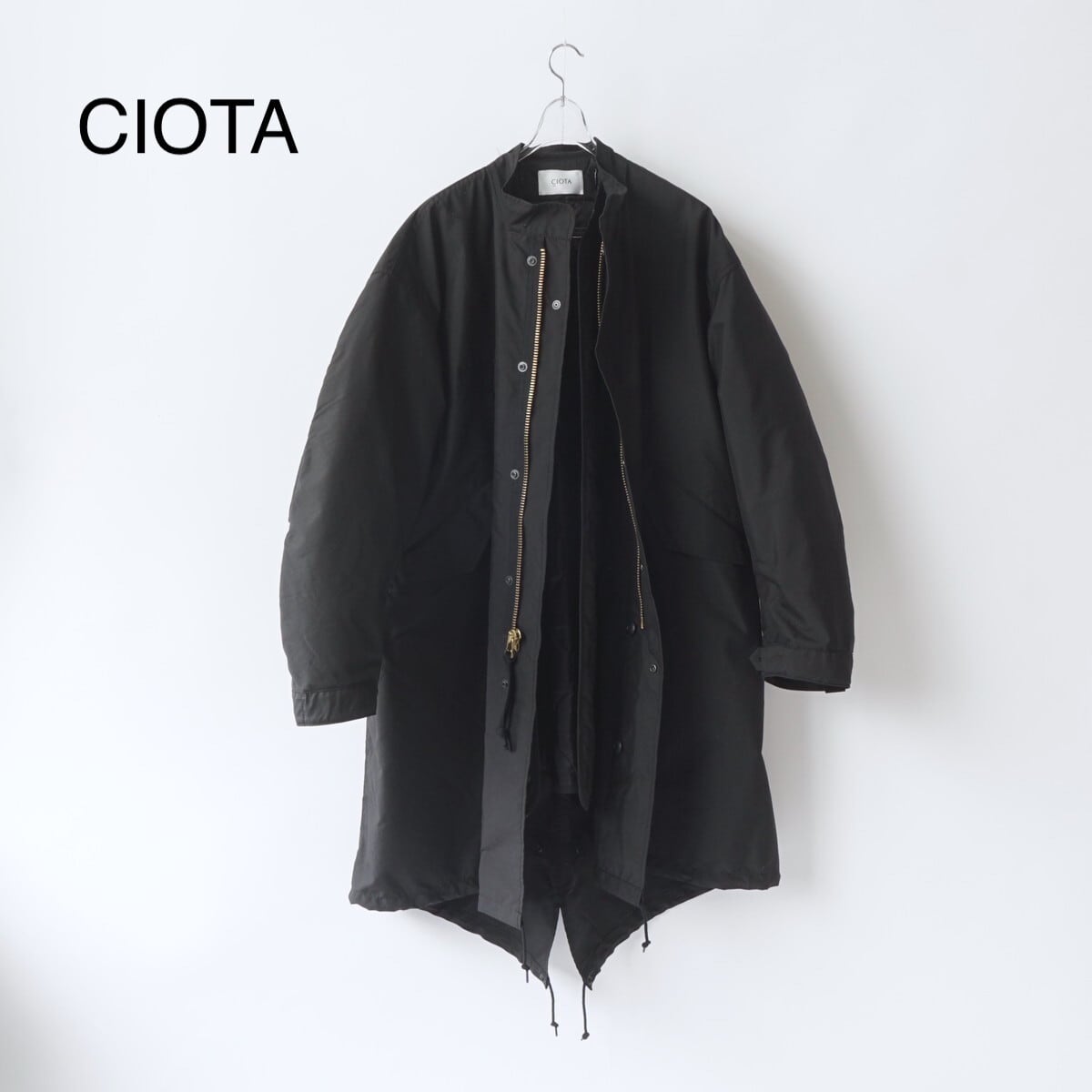 AS65 アエセッサンタチンクエ MA-1 ロング コート ジャケットカーキ