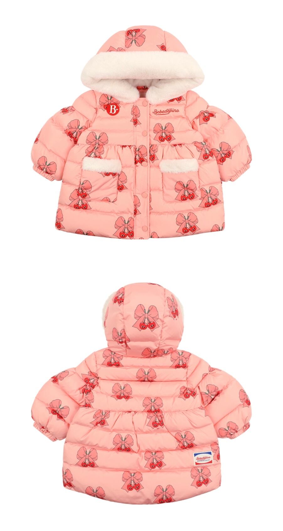 BEBE DE PINO ベベデピノ キッズ ダウン アウター 犬 パータン 新品