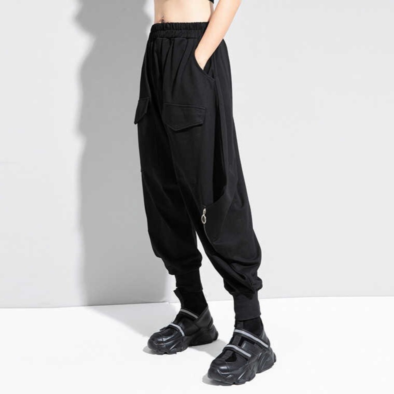 Leg Zip Sarouel Pants / レッグ ジップ サルエル パンツ