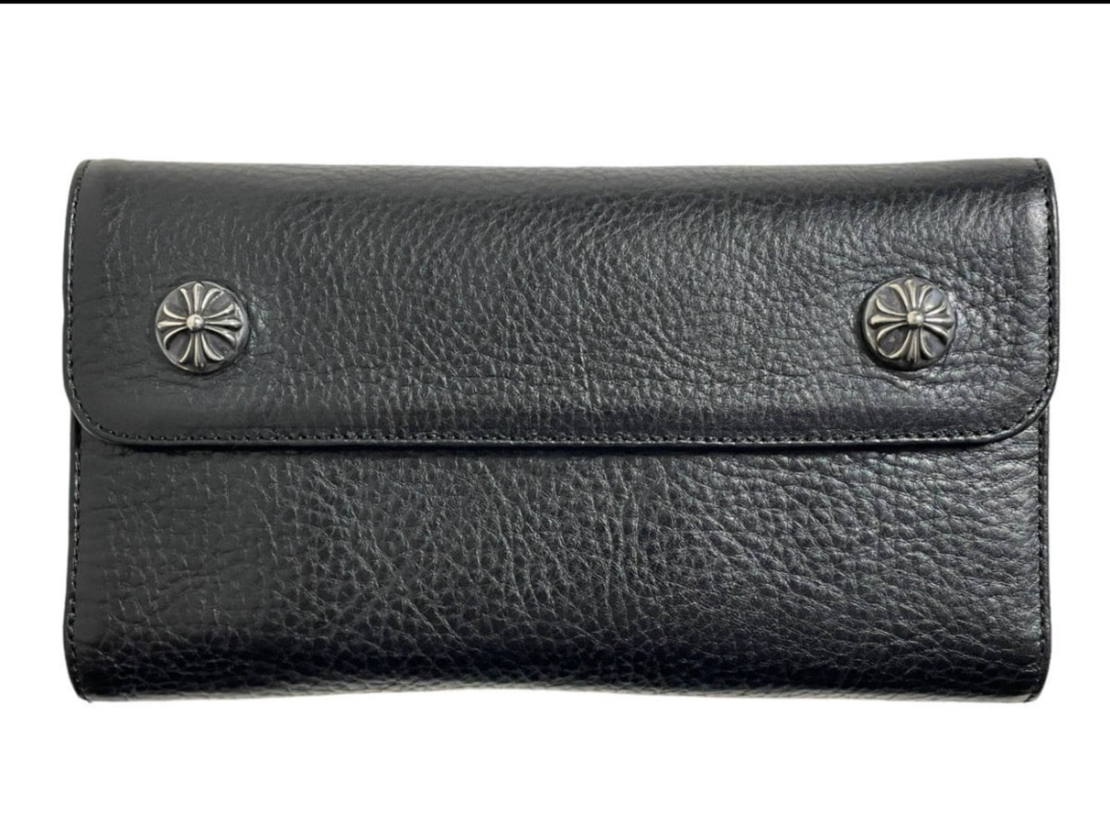 クロムハーツ wave 財布 レザーウォレット CHROME HEARTS クロムハーツ WAVE ウェーブ ヘビーレザー 財布
