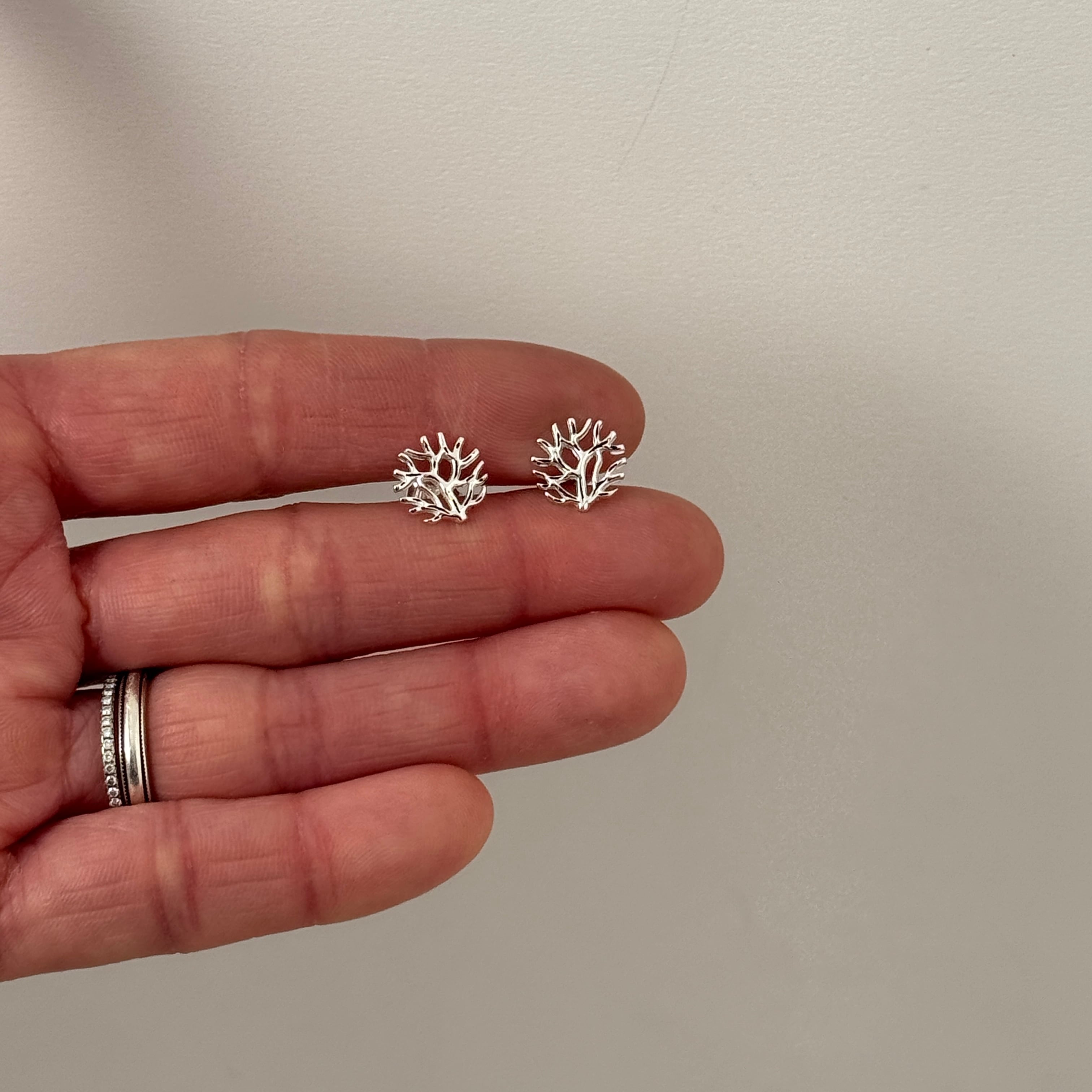 リトル コーラル スタッドピアス 珊瑚 サンゴ 小さめピアス プチピアス