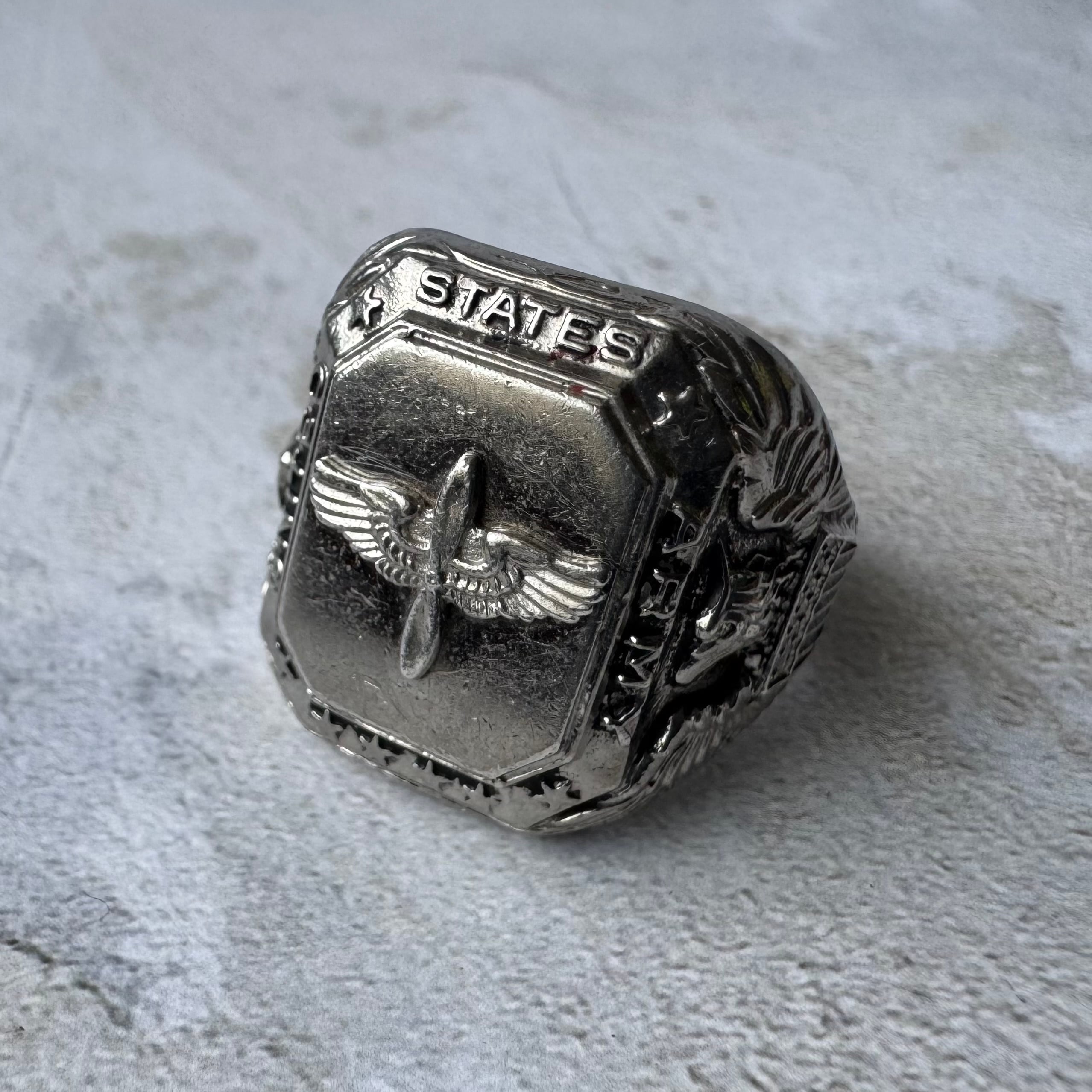 Vintage US Army Ring Silver925 Size19.5 Made in USA
