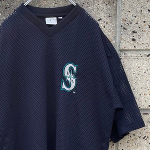 【Lサイズ】00's SSK社製 MLB シアトル マリナーズ ゲームシャツ　MLBオフィシャルもの