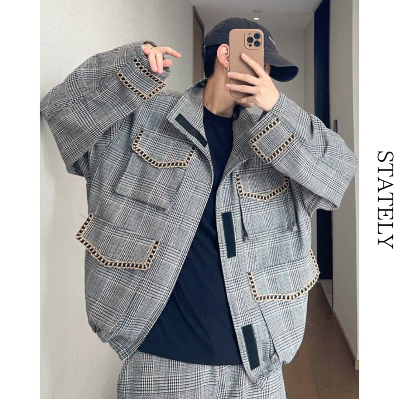 Chain Pocket チェックジャケット_O51・画像5