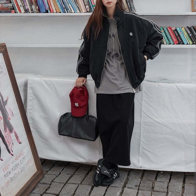 スタンドカラーデニムラインジャケット 2color [am03455] | amgot