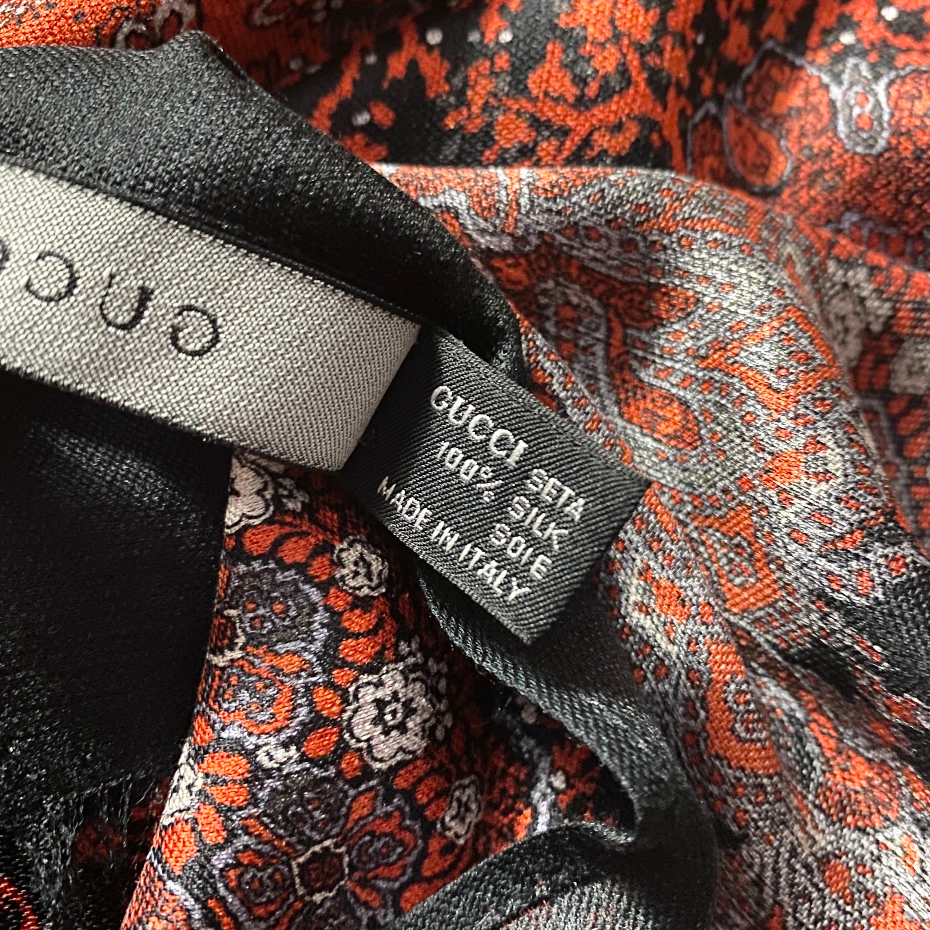 GUCCI 2007ssフリンジ付きストール フリーダジャンニーニ GUCCI by Frida Giannini super large silk scarf | NOIR ONLINE
