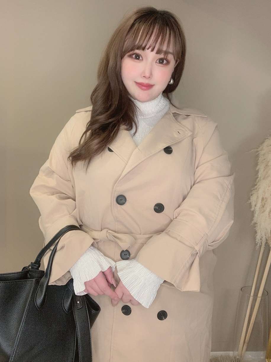 即納 1点限定 4xl ロングトレンチコート ロング丈 大人かわいい シック Ch3519 可愛い 大きいサイズ韓国レディースファッション通販 Chulachula チュラチュラ