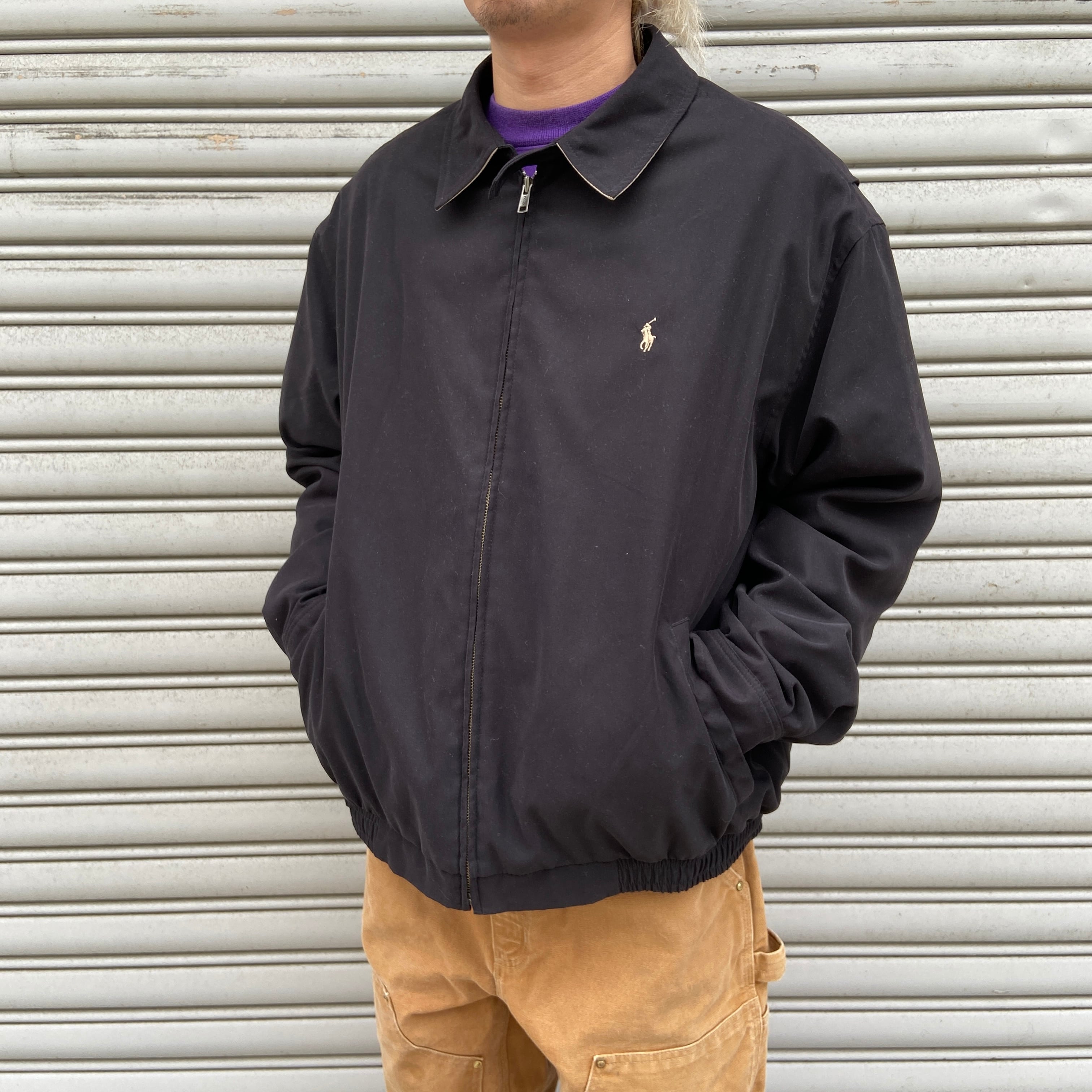 90s Polo by Ralph Lauren ウール スポーツジャケット 黒 90s RalphLauren ウールスポーツジャケット エルボーパッチ 黒 L