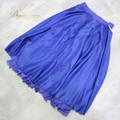 社交ダンス 衣装 スタンダード スカート レッスンウェア オールシーズン 紫 無地 シンプル パープル系 練習着 派手 単色 フォーマル プリーツ プレーティング 膝下丈 ダンスウェア 華やか エレガント ピアソラ 大人向け 発表会 競技用 フィット感 軽量 柔らかい 美しい 伸縮素材