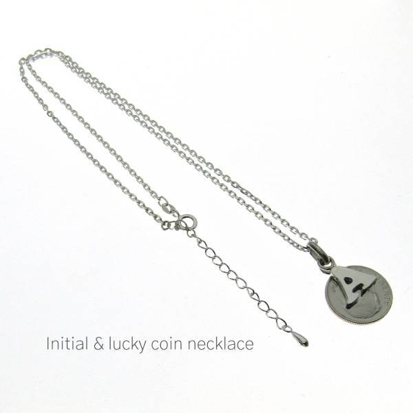 イニシャル＆ラッキーコインネックレス | silversmith nibac