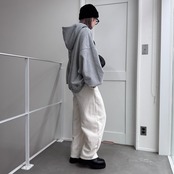 フーディーボリュームシルエットSW/グレー