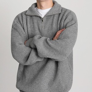 ハーフタートルネックジップニット　MT0080388