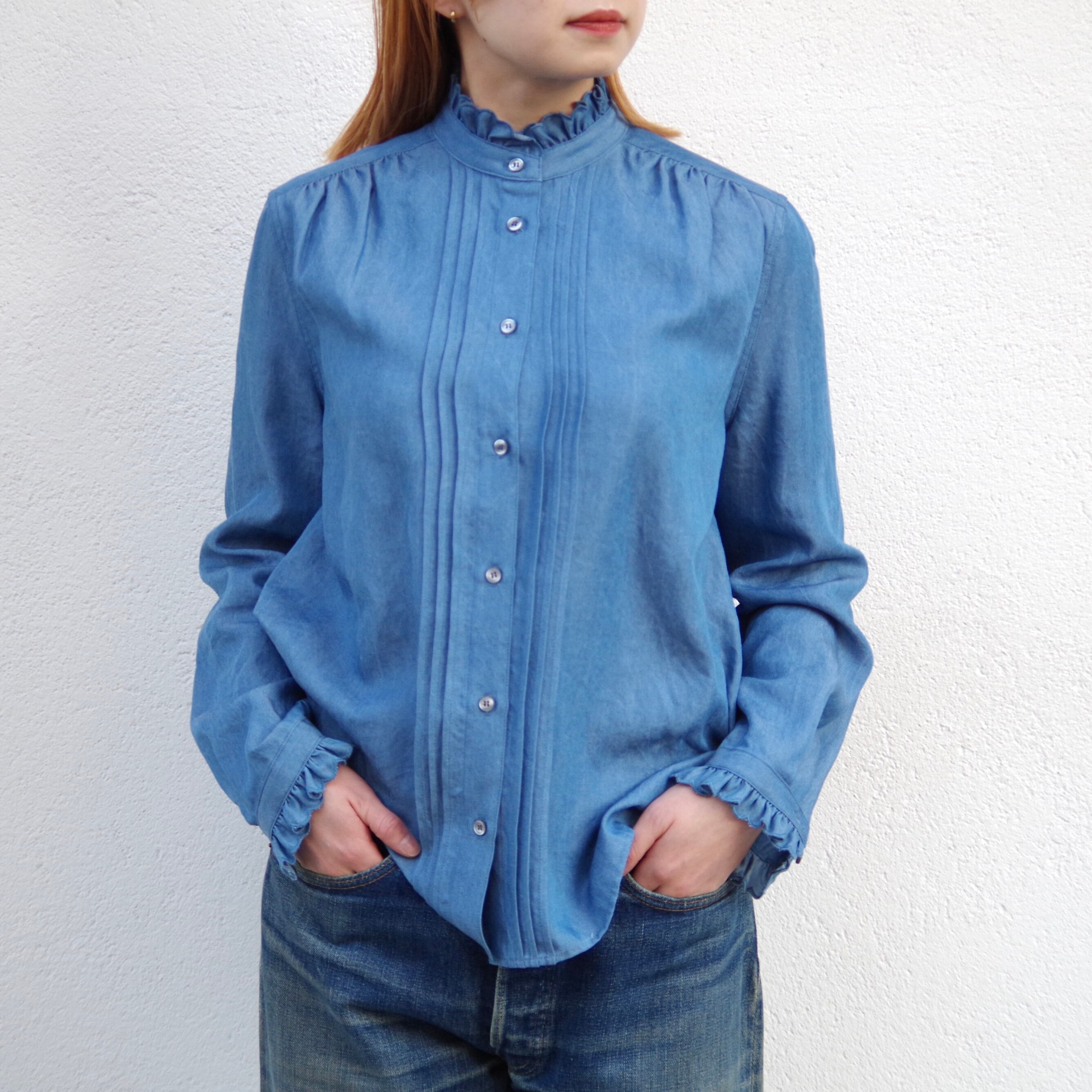 SINME スカラエンブロイダリーシャツ 限定デニムカラー | 1F Store