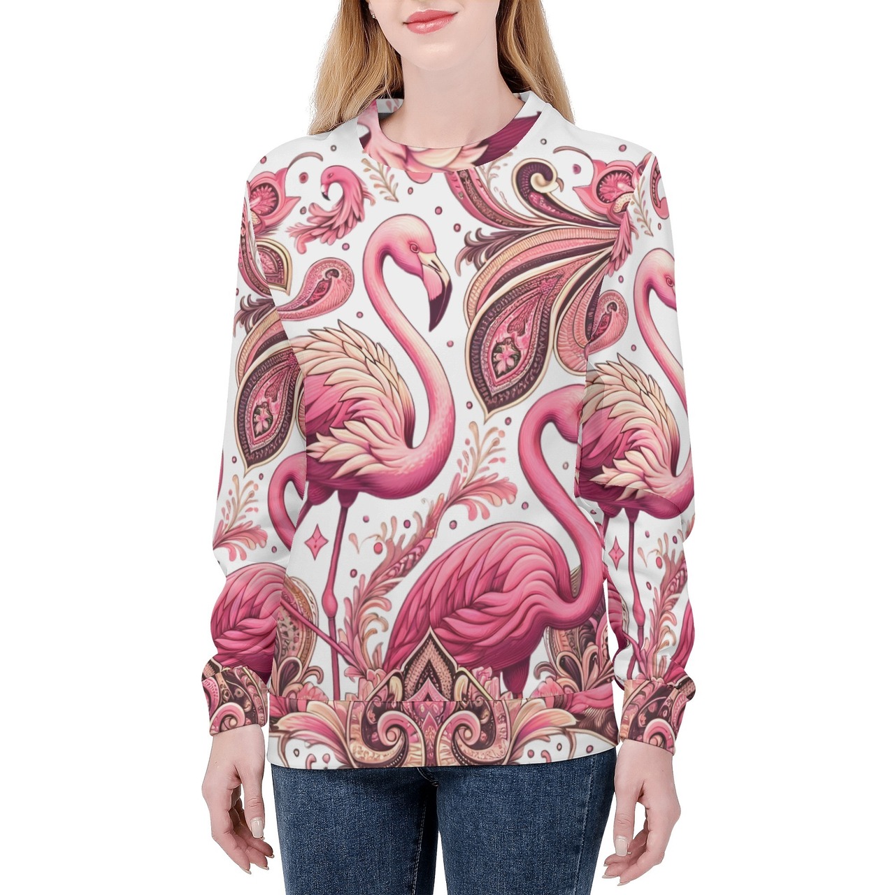 Women's Pull Over Sweatshirt Paisley 4756