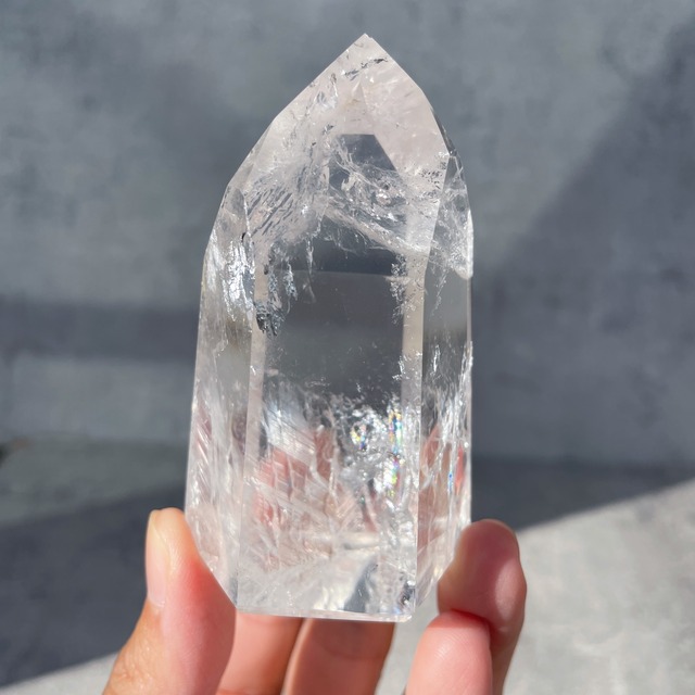 広範囲の虹◎ミナスジェライス産クリアクォーツ タワー13◇ Clear Quartz ◇ 天然石・鉱物・パワーストーン