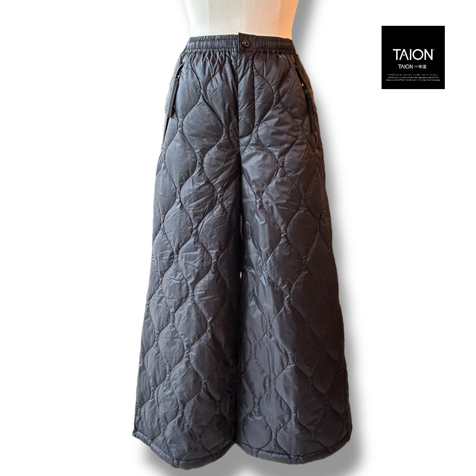 WOMEN'S” MILITARY SPRIT DOWN SKIRTS-Black【TAION】ミリタリー