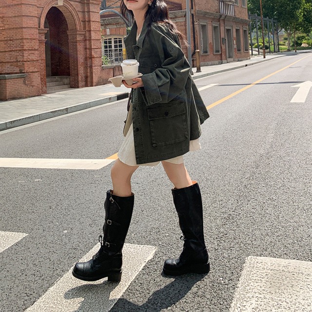 patch pocket denim jacket　J00189