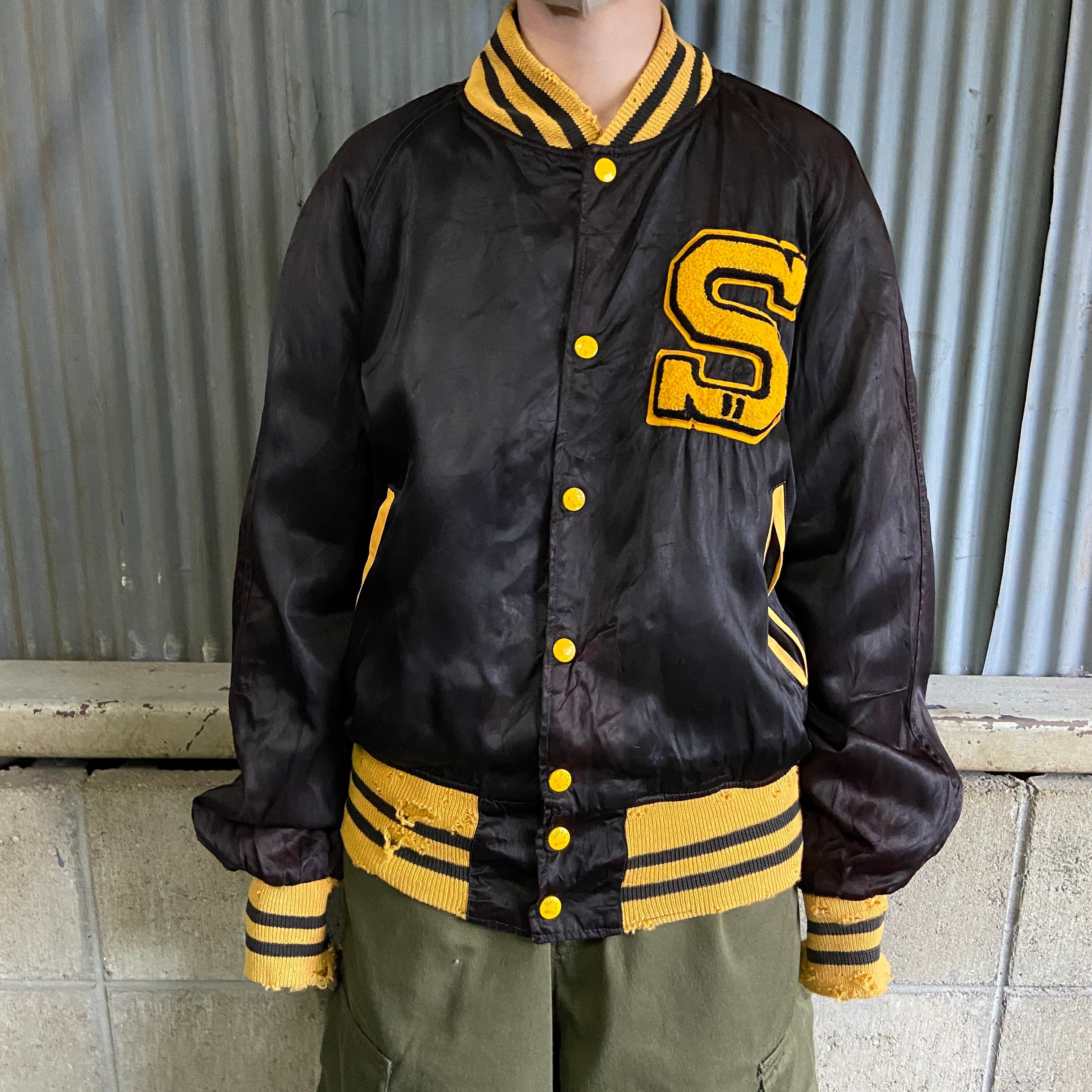 60年代〜70年代 OXFORD ワッペン サテンスタジャン アワードジャケット 