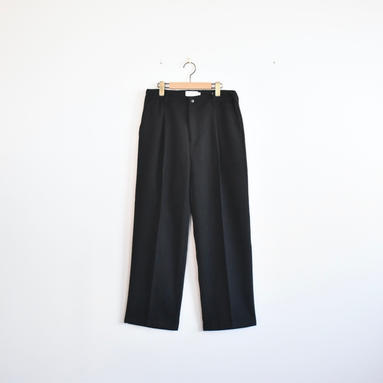 MANUAL ALPHABET | PE TWEED ONE TUCK PANTS ツイード調 ワンタックパンツ