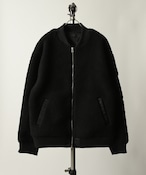 MMMM Boa fleece x nylon twill bomber jacket (BLK/BLK) 23110M23