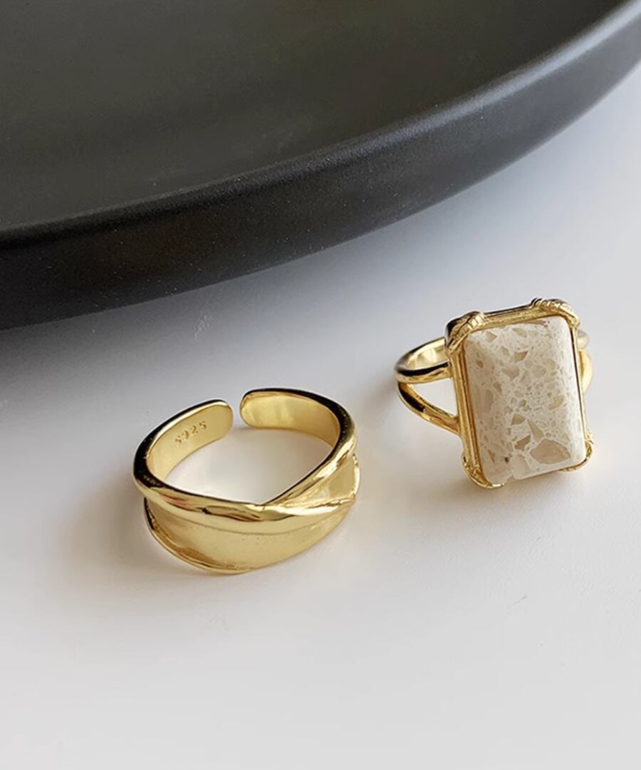 大理石スクエアリングセット【e-70591】