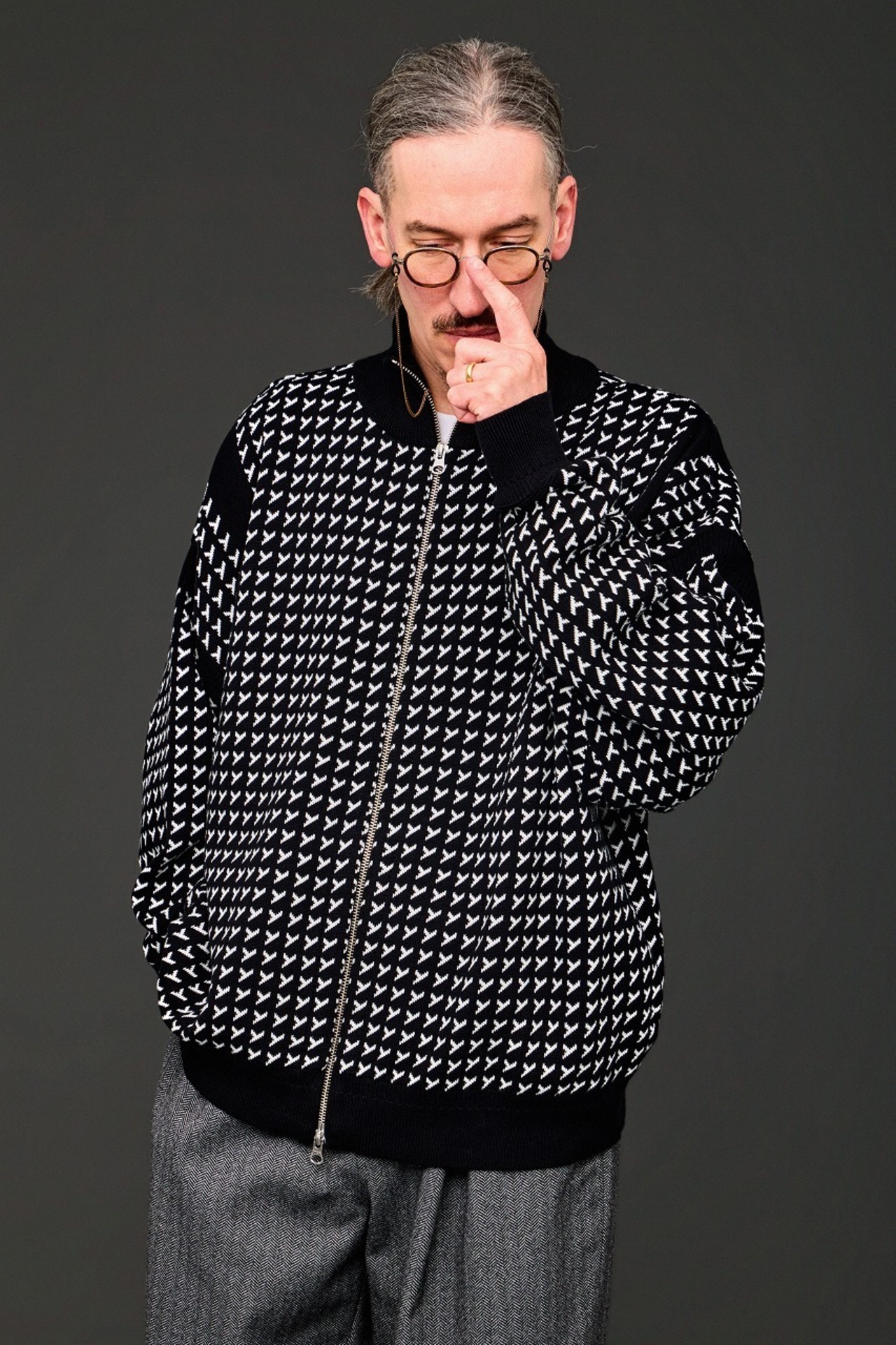 YASHIKI / GANKO別注 Shinsetsu Drivers Knit コーディネート