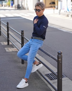 MOCK NECK PULL OVER【BEL-M-028】