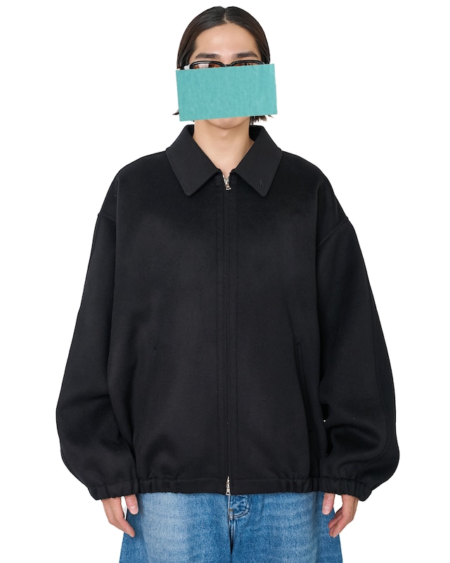 ssstein "W/CA DOUBLE FACE CLOTH ZIP JACKET〔BLACK〕"
