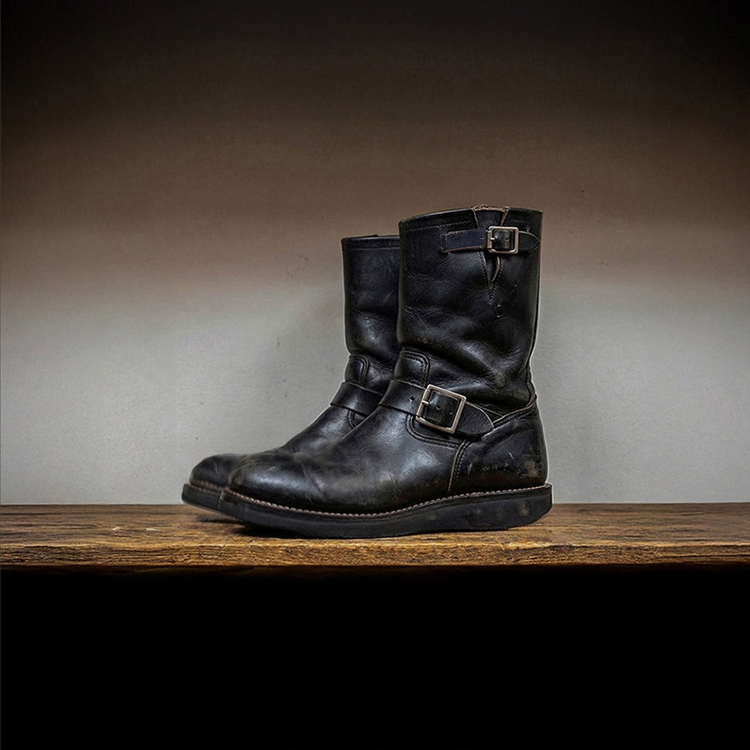 TS-007 / ENGINEER BOOTS / BLACK/BLACK | 瀧口商店
