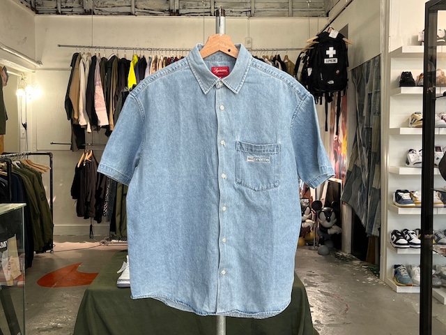 Supreme INVENT DENIM SS SHIRT INDIGO MEDIUM 39255